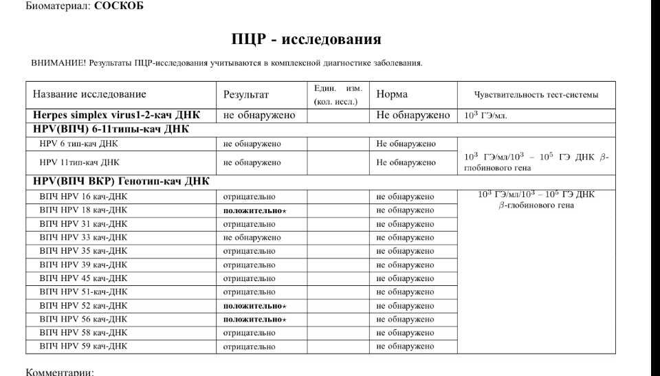 Расшифровка анализа на впч: интерпретация результатов анализов. вероятный диагноз | университетская клиника