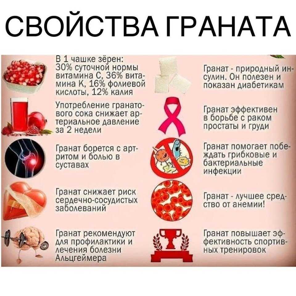 Польза и вред граната для здоровья — 12 лечебных свойств, а также противопоказания