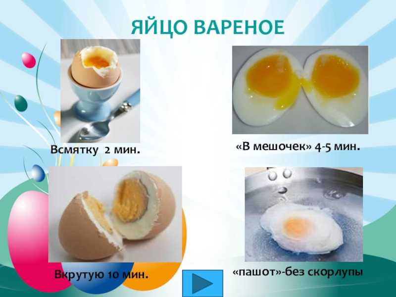 Сколько минут варятся яйца всмятку