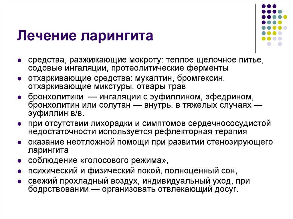Ларингит: симптомы и лечение у взрослых. чем лечить ларингит