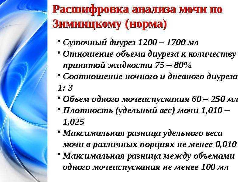Проба зимницкого как правильно сдавать