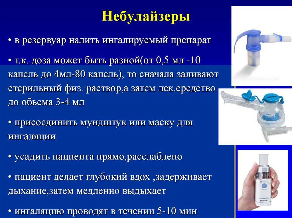 Ингаляции с физраствором небулайзером в лечении заболеваний дыхательных путей