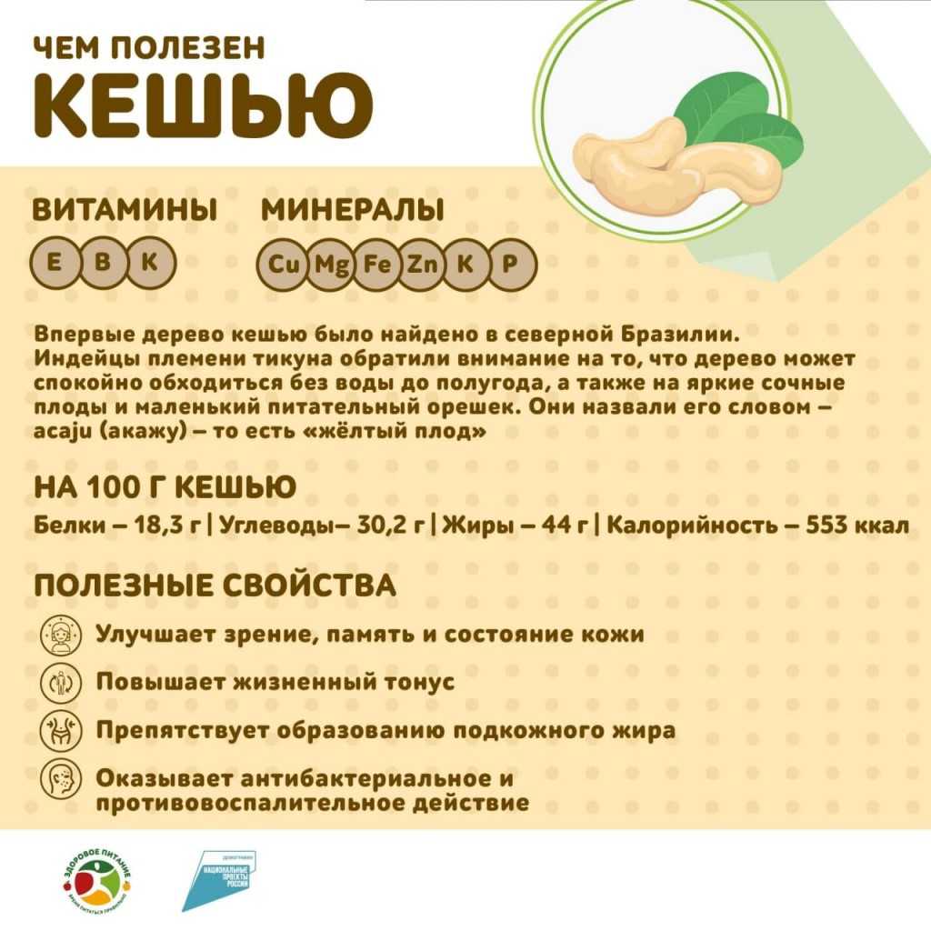 Кешью: сколько в день можно есть, какое количество нужно съесть детям, и польза и вред орехов для организма, суточная норма, полезные свойства и противопоказания