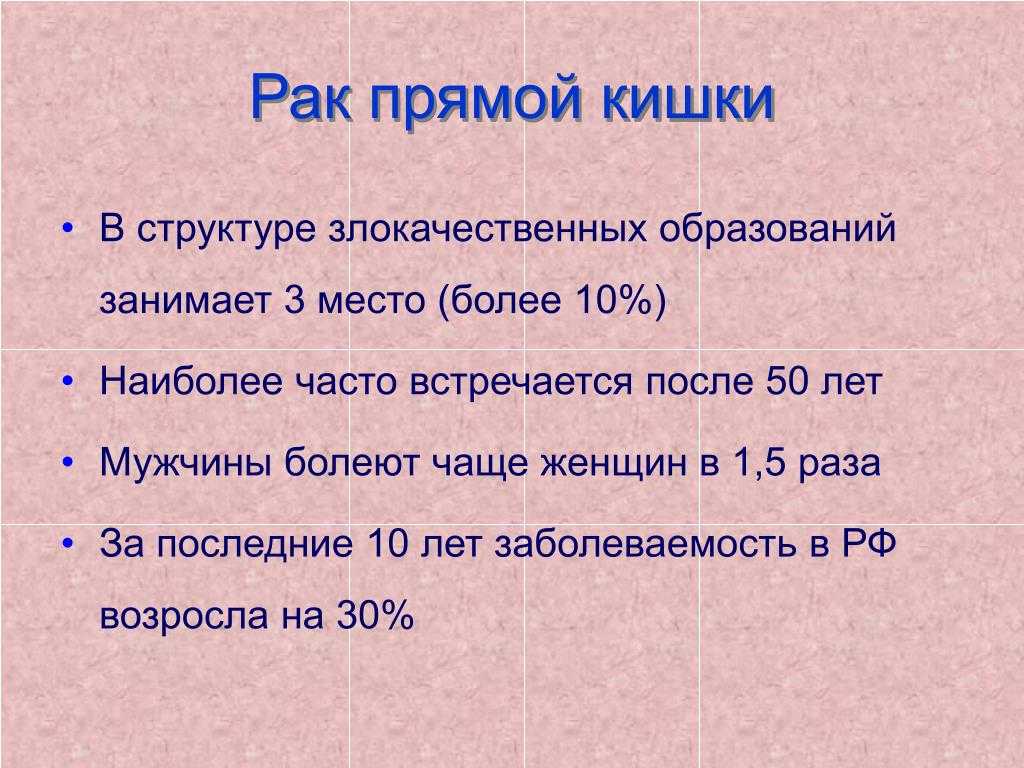 Рак прямой кишки мкб 10 у взрослых