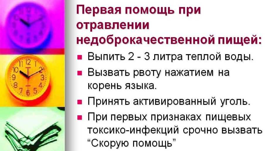Первая помощь при отравлении