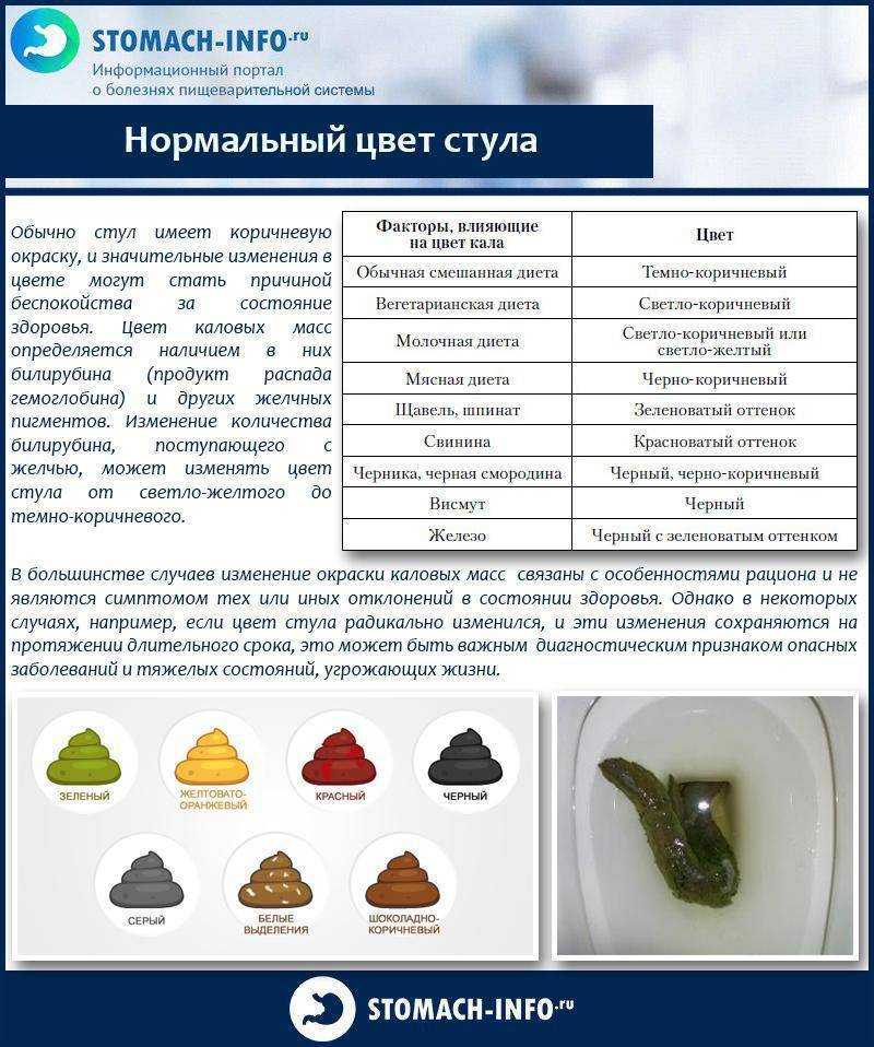 Изменение цвета стула: возможные причины | food and health
