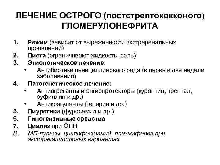 Симптомы и лечение гломерулонефрита - medside.ru