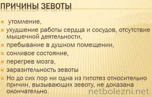 Частая зевота и ее причины у взрослых