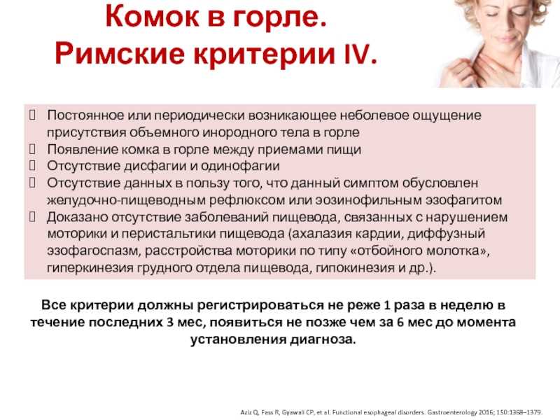 Ком в горле при остеохондрозе шейного отдела: симптомы, лечение