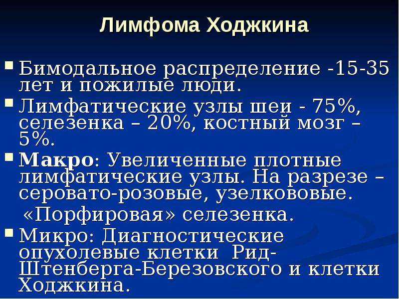 Лимфома: симптомы, диагностика, лечение