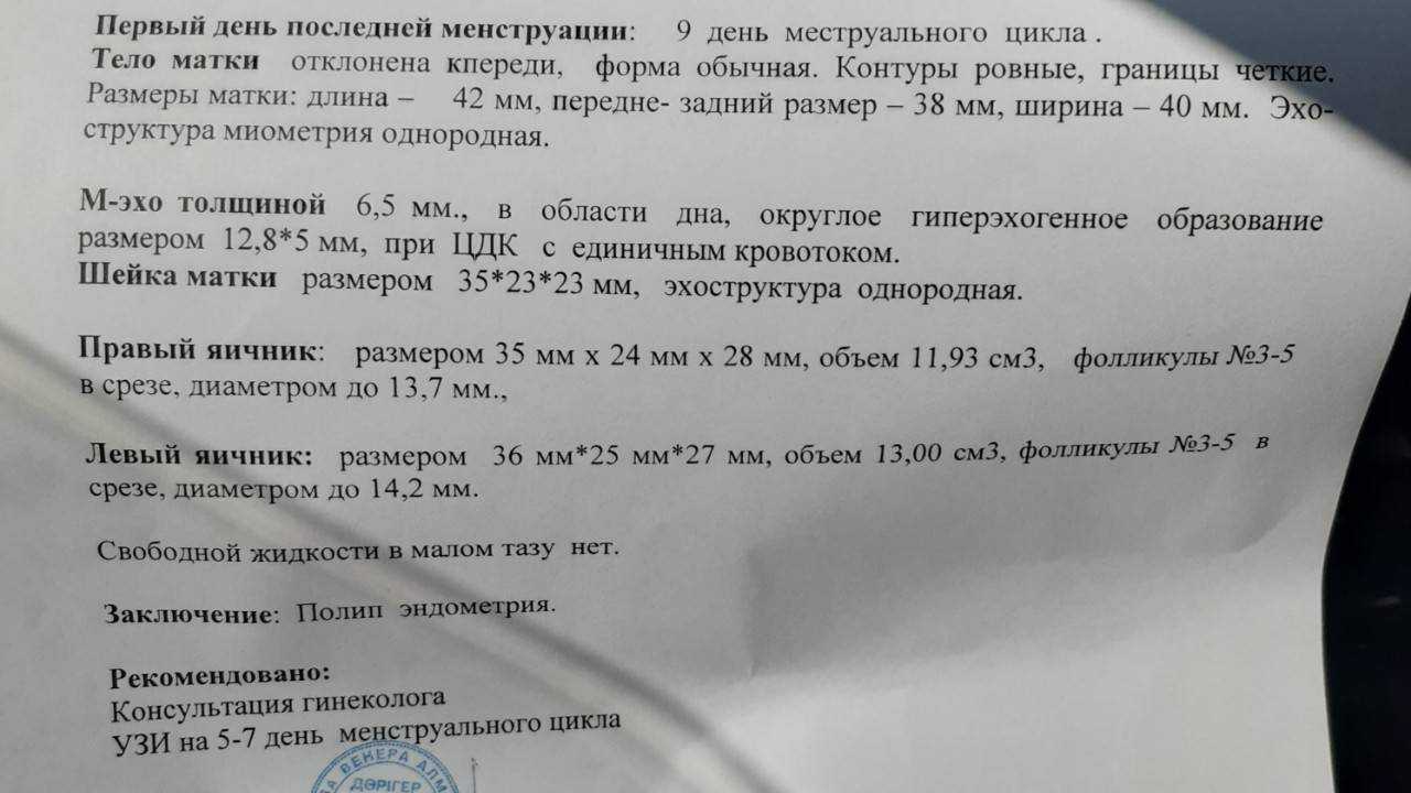 Полип в матке